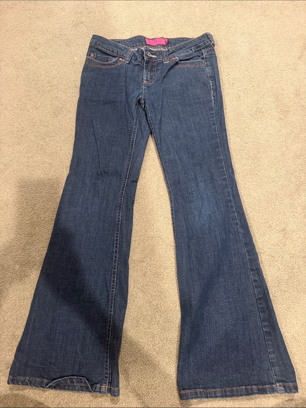 GLO jeans Women's Dark Blue Flare Wide-Leg Jeans